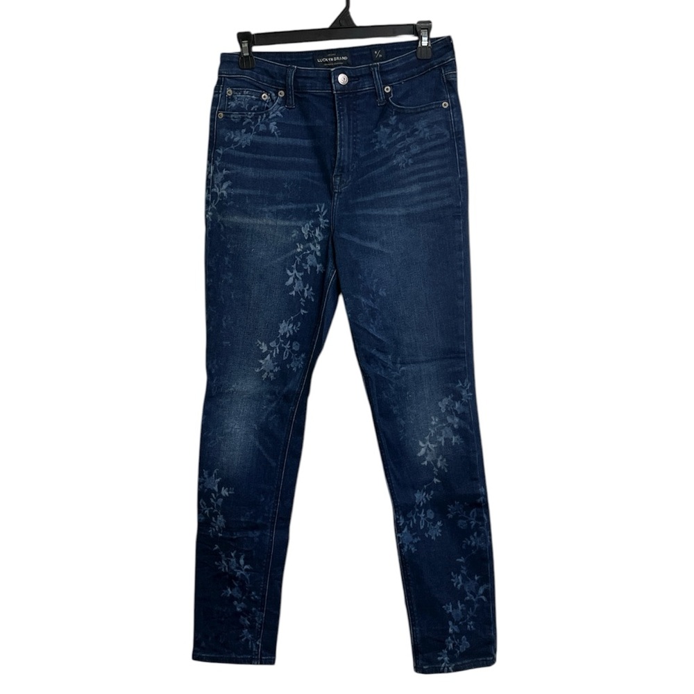 Lucky Brand Bridgette Skinny Jeans Women’s 8/29 Floral Print Dark Wash